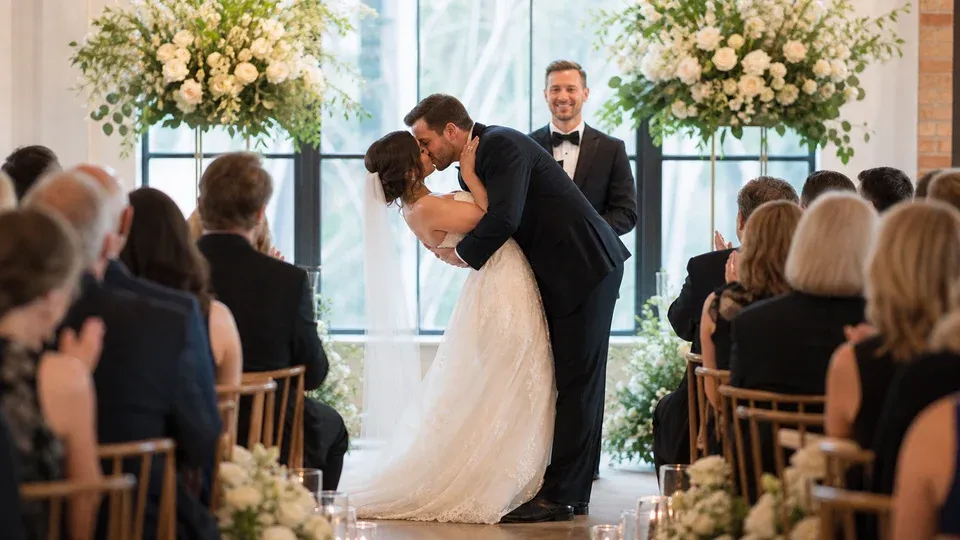 first kiss at the altar
